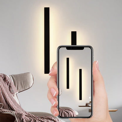 Vertical LED Exterior Light Fixture 12-59 in Aluminum Waterproof IP65 Black for Porch Entryway Pathway Garden Wall Driveway Modern Home