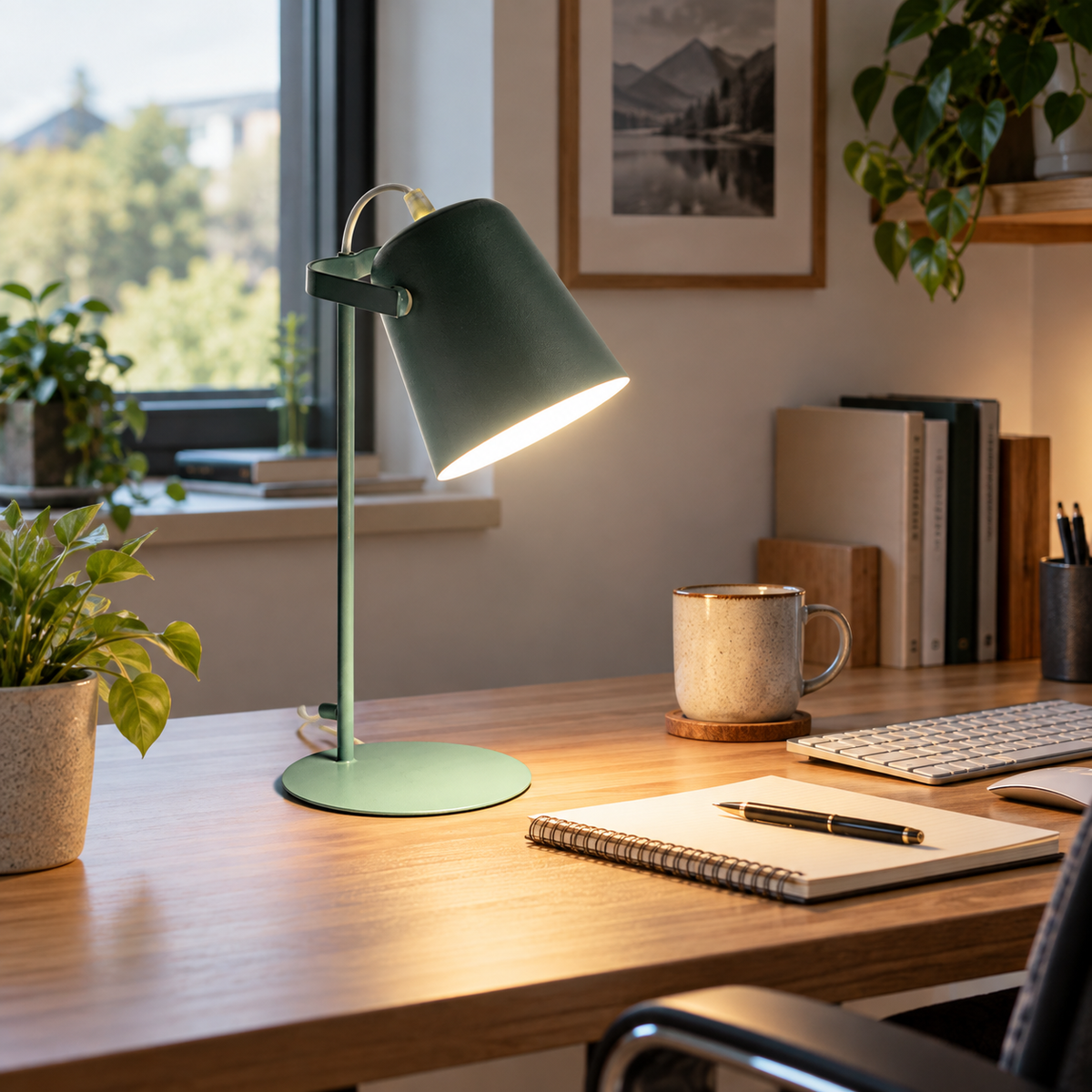 DESKFLARE – Lámpara de escritorio ajustable para iluminación diaria dirigida