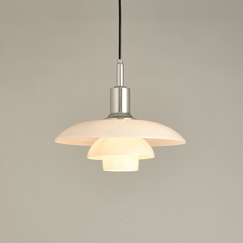 Glass Globe Ceiling Light 11-Inch White Shade Adjustable Hanging Fixture E27 Socket for Kitchen Dining Room Bedroom Modern Minimalist Scandi