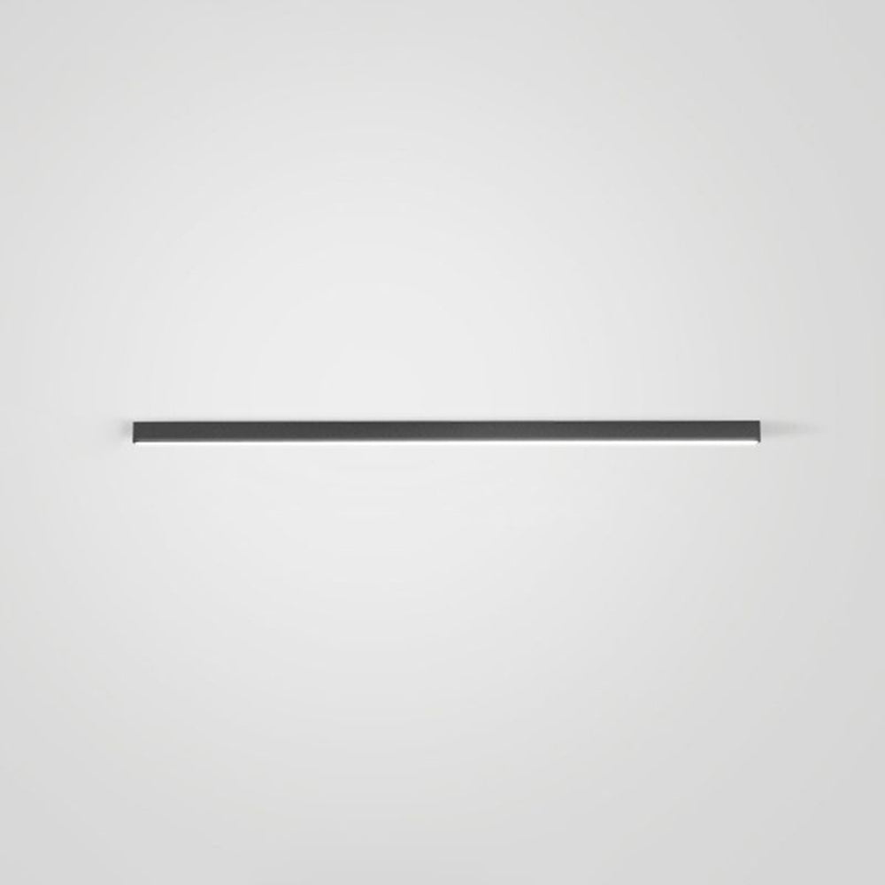 Modern Linear Black LED Flush Mount Ceiling Light Dimmable 24-47 Inch Metal for Kitchen Living Room