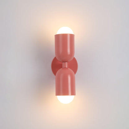 Metal Cylinder Wall Sconce Modern Accent Light for Bedroom Living Room Hardwired LED Indoor Fixture