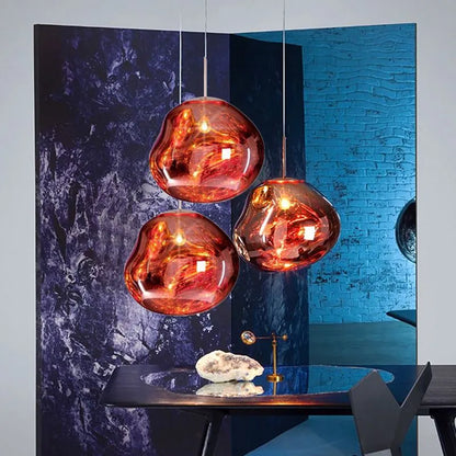 Organic Acrylic Pendant Light with Flowing Form for Dining Room & Bedroom – E27 LED Hardwire Ceiling Fixture