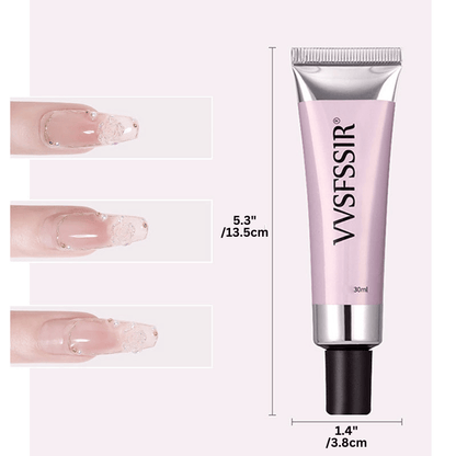 Press-On Nail Adhesive Kit with UV Lamp & Remover – Complete Salon Manicure System for Home Use