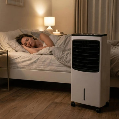 Evaporative Cooler Fan 3-Speed Portable Room Air Cooler with Humidifier Remote Control Timer for Bedroom Office Dorm Home