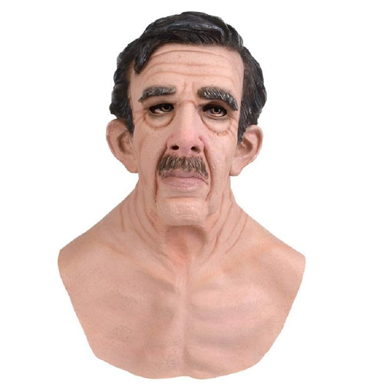 Full Face Character Mask for Adults – Natural Latex Costume Headpiece for Halloween, Theater & Cosplay Events