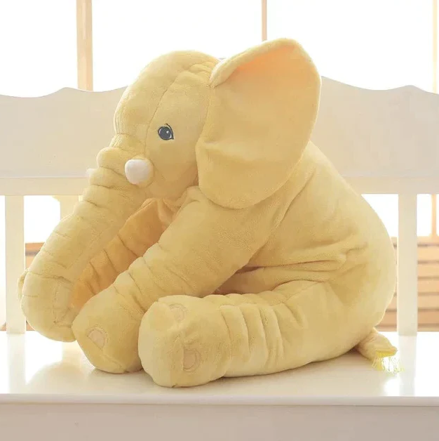 Plush Elephant Cushion Toy for Babies & Toddlers – Soft Nursery Decor – Nursery Accent Pillow for Kids Bedroom Playroom – Large Stuffed Anim