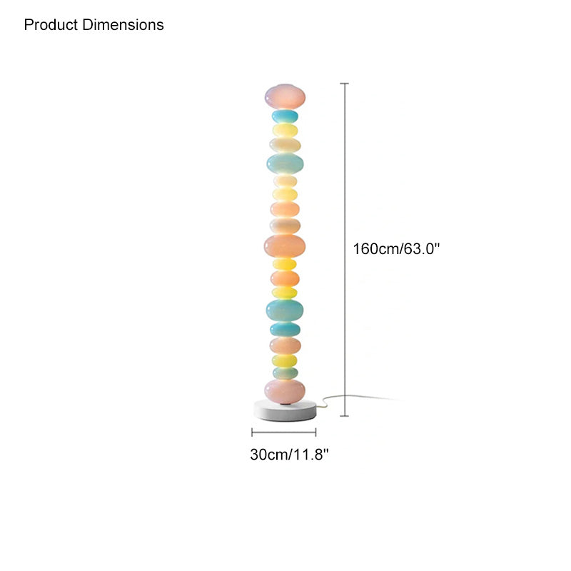 Translucent Acrylic Tower Light 63 Inches Tall Modern Statement Piece for Bedrooms Lounges Hallways Offices