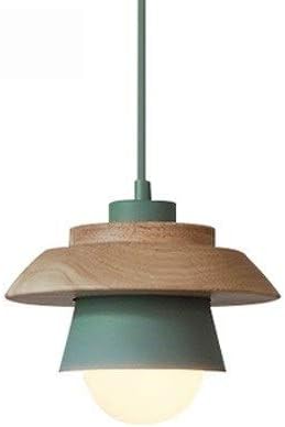 Modern Wood Pendant Light with Adjustable Cable in 5 Colors for Dining Room, Kitchen, Bedroom