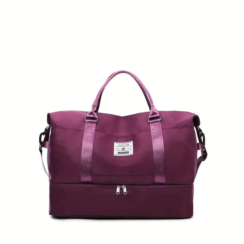 Compact Weekender Duffel Bag | Lightweight Canvas Travel Carryall with Shoulder Strap & Zipper Closure for Weekend Getaways, Gym &