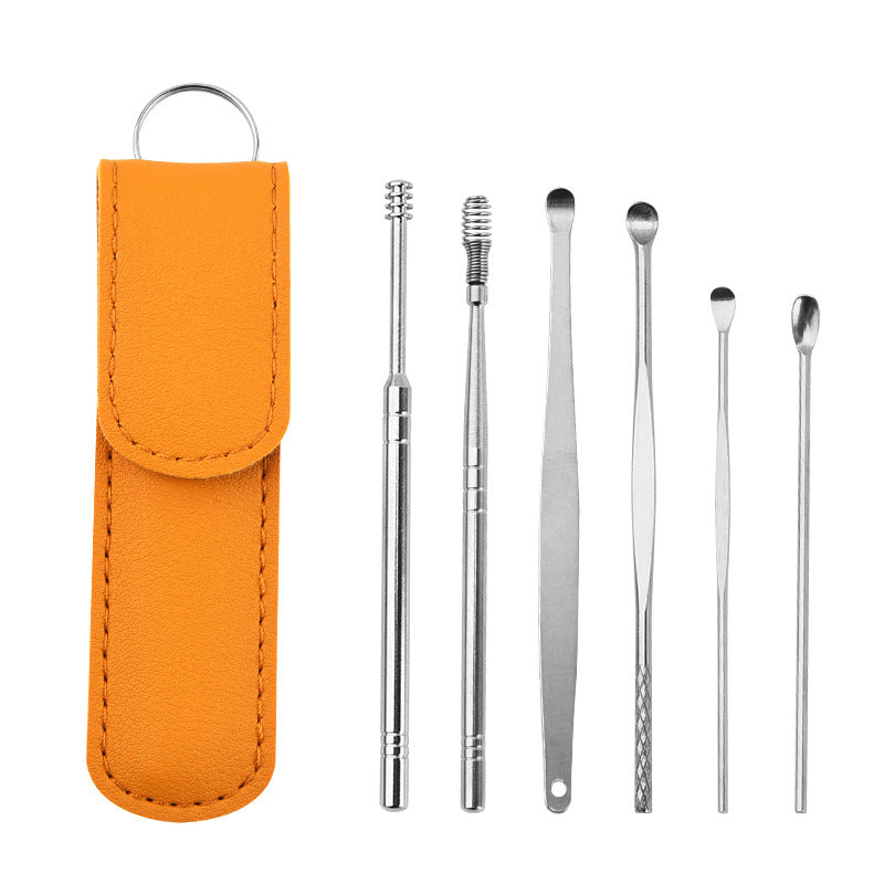 Stainless Steel Ear Cleaning Tool Set with Portable Case for Safe Wax Removal | Reusable Earwax Remover Kit for Adults and Kids | Profession