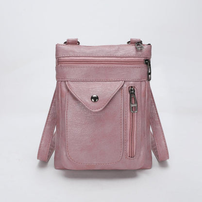 Retro Crossbody Purse – Compact Vegan Leather Shoulder Bag with Adjustable Strap for Women – Everyday Organizer Handbag