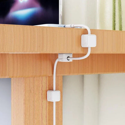 Wire Organizer Clips with Strong Magnet, 3-Pack for Desktop Cord Management, USB Cable Holder for Home Office & Desk