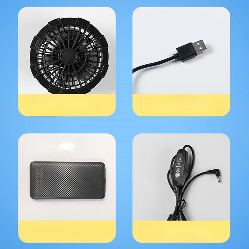 Cooling Vest with USB Rechargeable Fan, Air Conditioned Vest with Adjustable Airflow, Cooling Jacket for Outdoor Work
