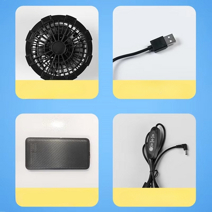 Cooling Vest with USB Rechargeable Fan, Air Conditioned Vest with Adjustable Airflow, Cooling Jacket for Outdoor Work
