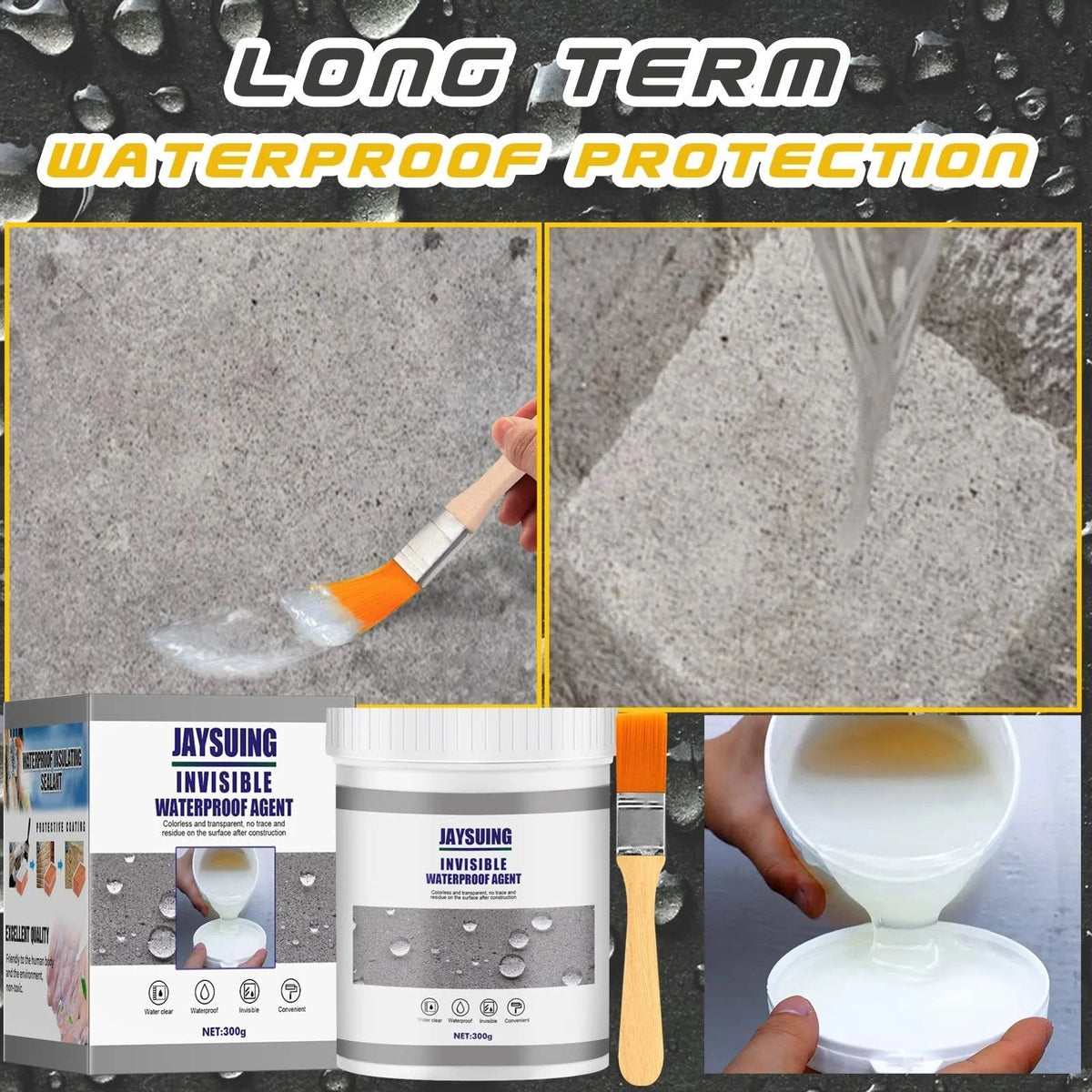 Clear Waterproof Leak Sealant for Roofs, Pipes, Windows & Cracks – Multi-Surface Repair Compound for Indoor & Outdoor Use