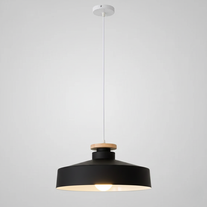 Scandinavian Wood Pendant Light Fixture for Dining Room, Kitchen & Living Room – Minimalist Ceiling Lamp with E27 Socket in Multiple