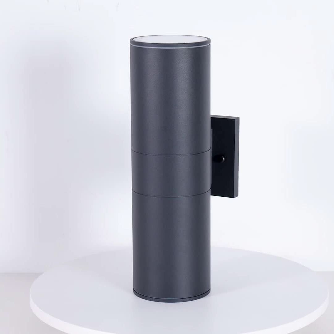 Cylora - Black Cylindrical Outdoor Wall Light