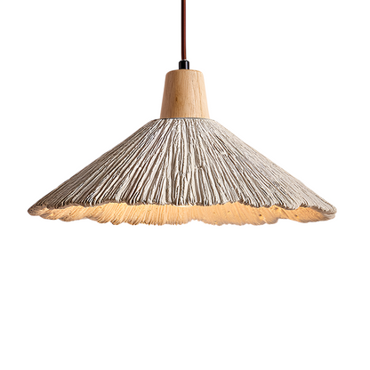 Cream Concrete Hanging Light Fixture 14 in Sculptural Kitchen Island Pendant Dome Lamp Hardwired Modern Farmhouse Dining Room Overhead Ceili