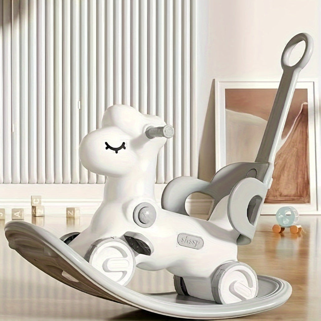 Toddler Ride-On Rocker Toy with Handle – Dual-Mode Push Rider for Kids Ages 1-6 – Stable Motion Base – Lightweight Indoor Use – Nursery Play