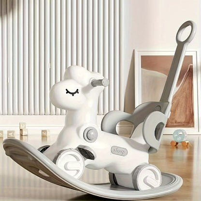 Toddler Ride-On Rocker Toy with Handle – Dual-Mode Push Rider for Kids Ages 1-6 – Stable Motion Base – Lightweight Indoor Use – Nursery Play