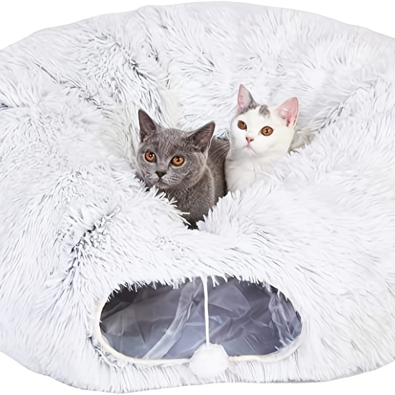 Cozy Cat Nest | Plush Cat Tunnel with Foldable Design for Comfortable Retreat