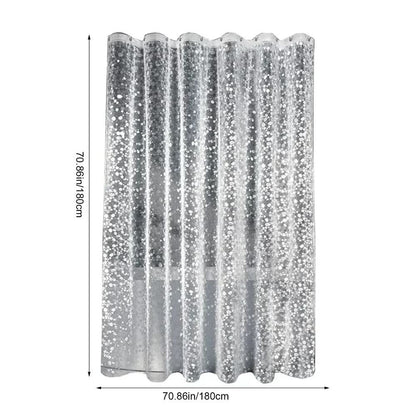 CLEARFLOW – Cortina de ducha impermeable y transparente con diseño de piedras