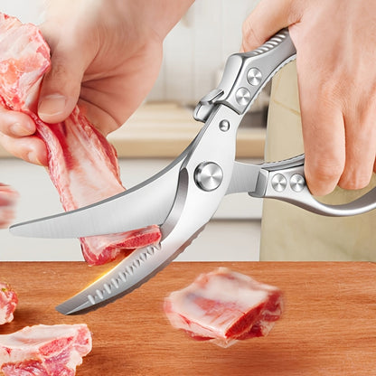 Tijeras de cocina Stryke: acero inoxidable con resorte, perfectas para carne y aves