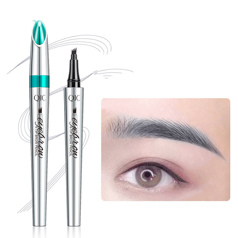 Four-Prong Precision Brow Defining Pencil with Long-Lasting 36-Hour Wear for Natural Hair-Like Strokes and Fuller Arches