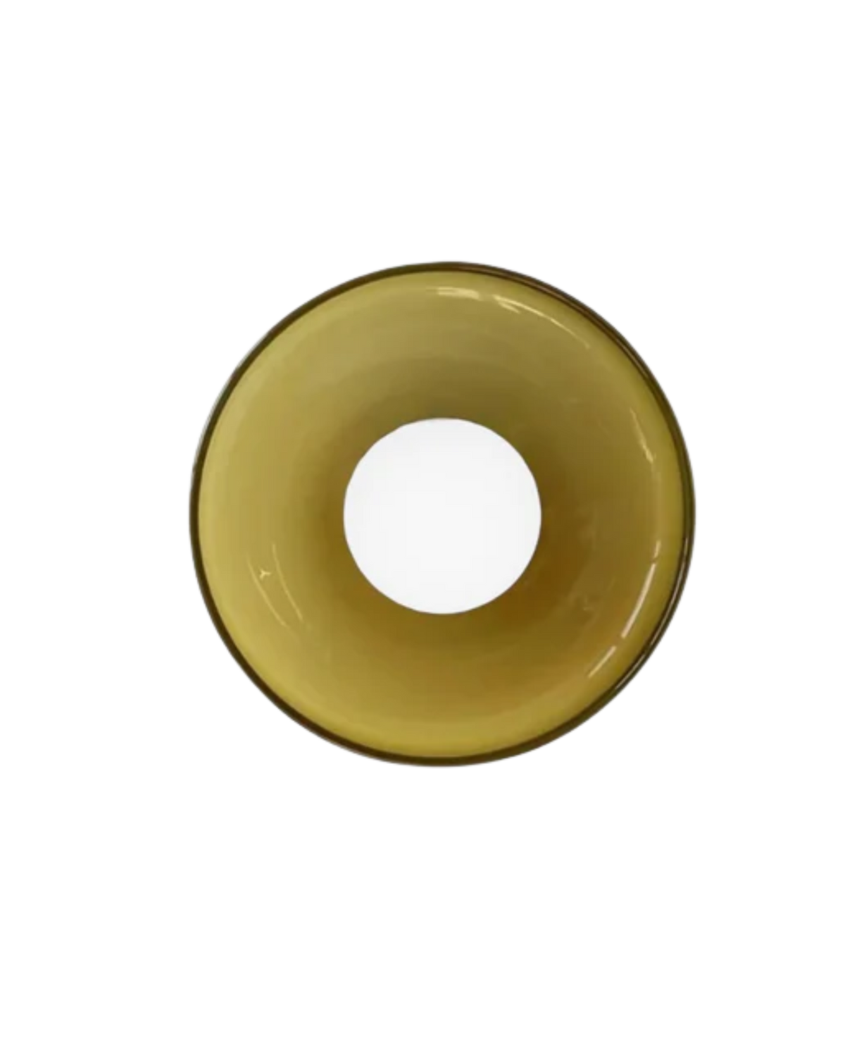 Flush Mount Ceiling Light with Glass Shade and Metal Frame for Living Room, Bedroom, Hallway – Round Overhead Fixture with Warm White Glow