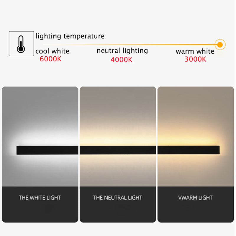 Vertical LED Exterior Light Fixture 12-59 in Aluminum Waterproof IP65 Black for Porch Entryway Pathway Garden Wall Driveway Modern Home