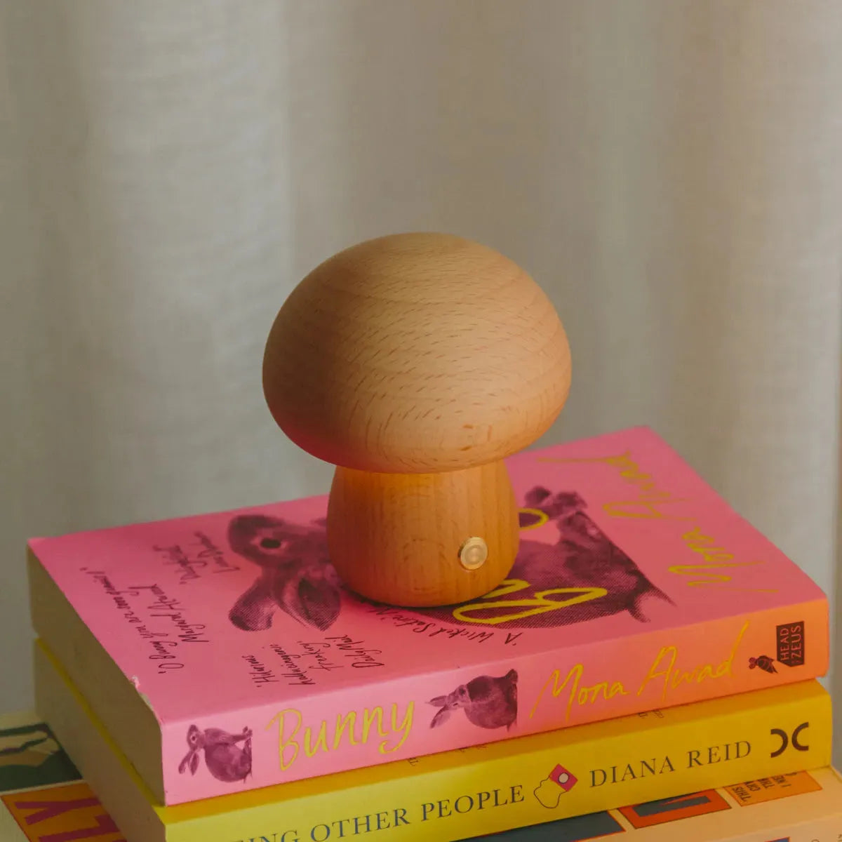 Wireless Rechargeable Wood Accent Lamp with Touch Dimming 4 in × 6.5 in Cordless LED Nightstand Light Bedroom Patio Restaurant