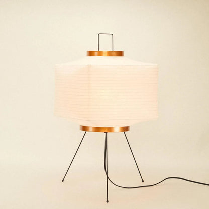 Geometric Paper Lantern Stand Lamp White 24 inch Tall Zen Décor Soft Glow Minimal Japanese Ambient Light Reading Nook Bedroom Living Space