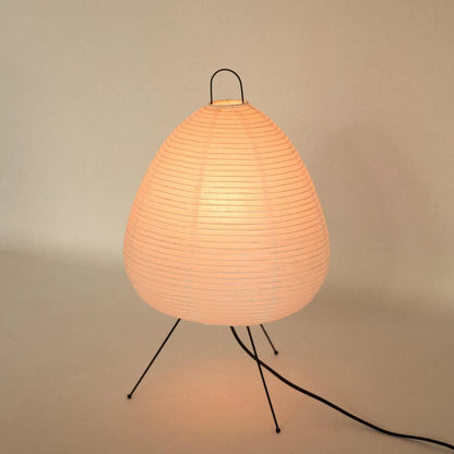 Paper Shade Accent Lamp 11 Inch Wide Metal Frame Bedside Nightstand Light for Bedroom Living Room Asian Inspired Home Decor