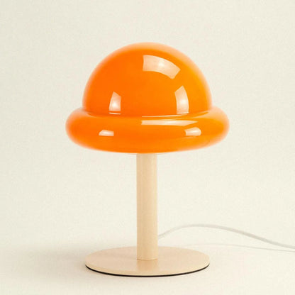 Dome Glass Accent Light with Painted Metal Base 11 in Mint or Citrus for Nightstand Desk Office Den Bedroom Home