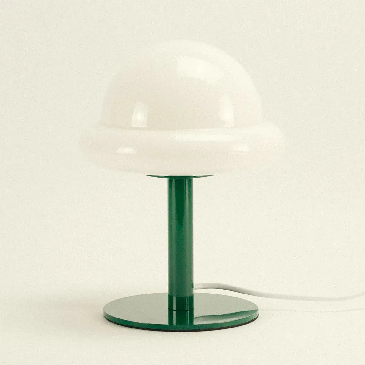Rounded Glass Desk Light 11 in Mint & Citrus Nightstand Illumination Contemporary Bedside Glow for Bedroom Living Room Office