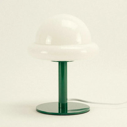 Rounded Glass Desk Light 11 in Mint & Citrus Nightstand Illumination Contemporary Bedside Glow for Bedroom Living Room Office