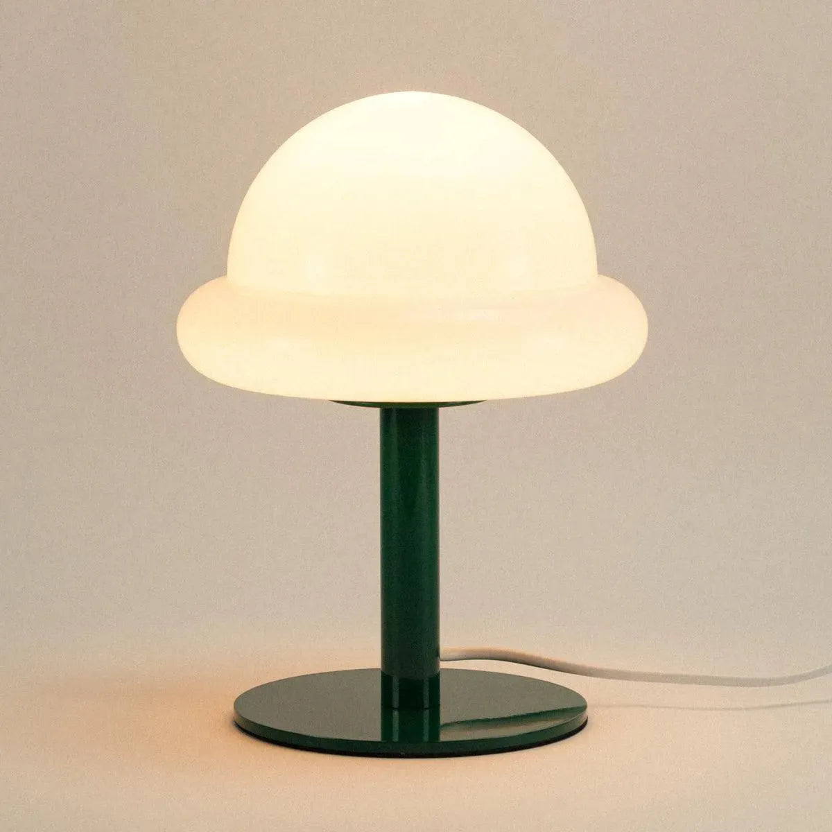 Rounded Glass Desk Light 11 in Mint & Citrus Nightstand Illumination Contemporary Bedside Glow for Bedroom Living Room Office