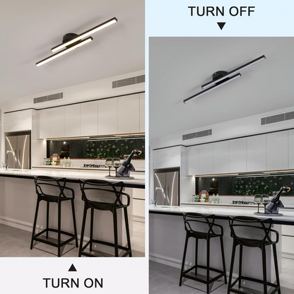 Lámpara de techo LED de montaje empotrado — Disco redondo de perfil bajo de 8.3 pulgadas para dormitorio, pasillo y entrada — Montaje en superficie de aluminio y acrílico moderno con