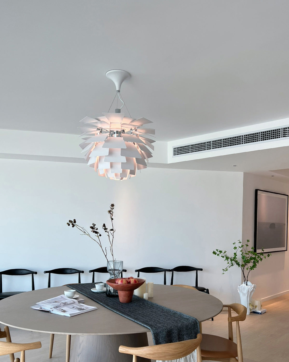 Layered Metal Fixture 19 in Wide Warm White E27 Socket Adjustable Height Kitchen Island Dining Room Cord Suspended Overhead Lighting Texture