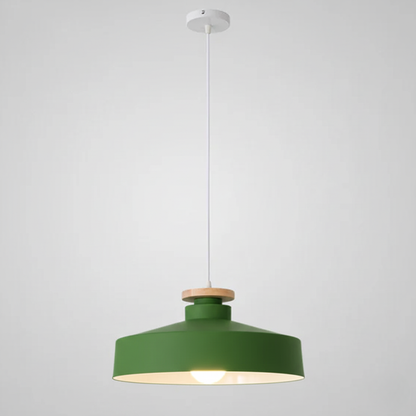 Scandinavian Wood Pendant Light Fixture for Dining Room, Kitchen & Living Room – Minimalist Ceiling Lamp with E27 Socket in Multiple
