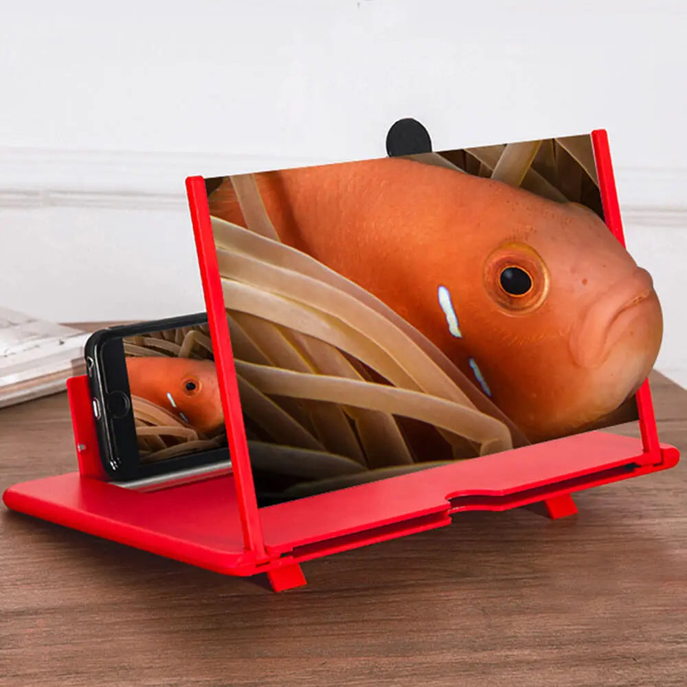Phone Screen Magnifier Stand with Adjustable Viewing Angle for Video Streaming and Hands-Free Use