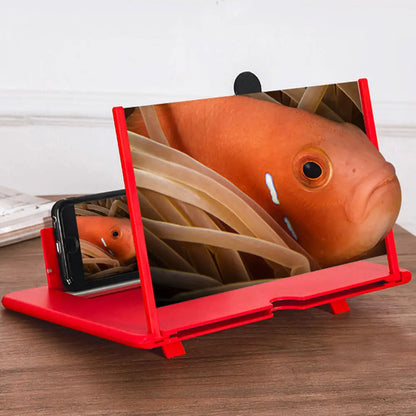 Phone Screen Magnifier Stand with Adjustable Viewing Angle for Video Streaming and Hands-Free Use