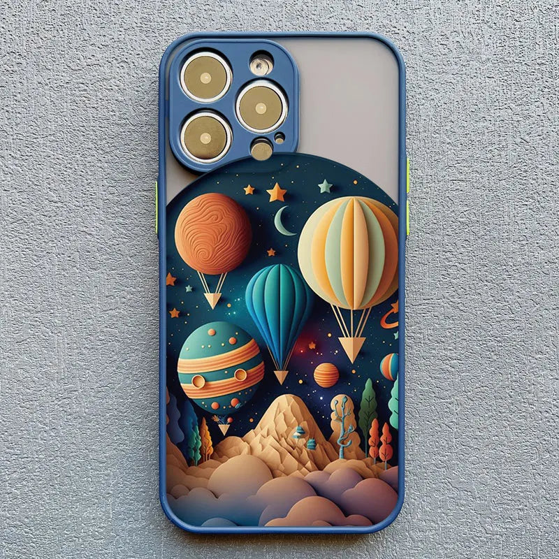 Protective Silicone iPhone Case with Scenic 3D Graphics & Camera Protection for iPhone 14-17 Series