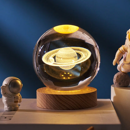 3D Crystal Ball Lamp with Touch Control – USB Powered, Multiple Light Modes for Elegant Home Decor
