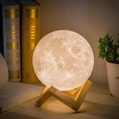 Moon Lamp with Touch Control – Portable Night Light, Warm White & Cold White Options