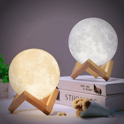 Moon Lamp with Touch Control – Portable Night Light, Warm White & Cold White Options