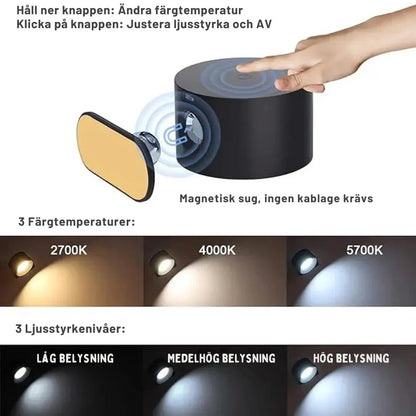 Cordless LED Sconce with Remote Control – Rechargeable Aluminum Wall Light for Bedroom, Living Room & Hallway