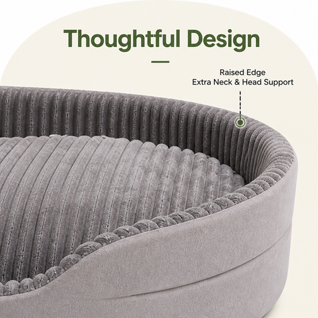 Ortekor Thickened Orthopedic & Breathable Plush Dog Bed (Removable Cover)