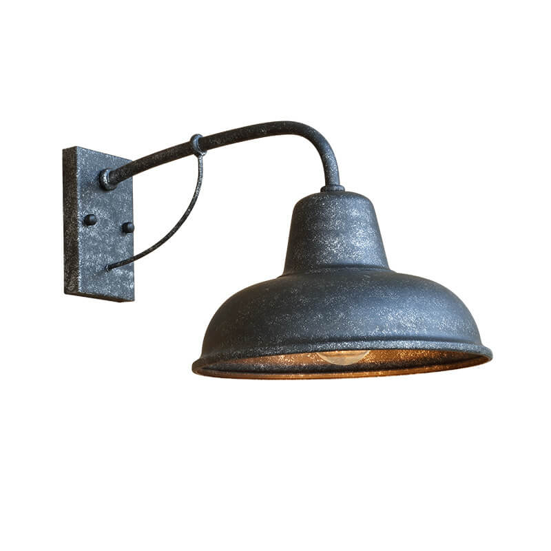 Iron Exterior Sconce 10×9×16 in Black Industrial Hardwired E26 Socket for Garden Fence Entryway Pathway Home Porch Deck Ambient Outdoor Ligh