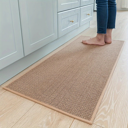 Non-Slip Area Rug with Rubber Backing for Living Room, Kitchen & Entryway – Soft Polyester Accent Mat for High-Traffic Spaces